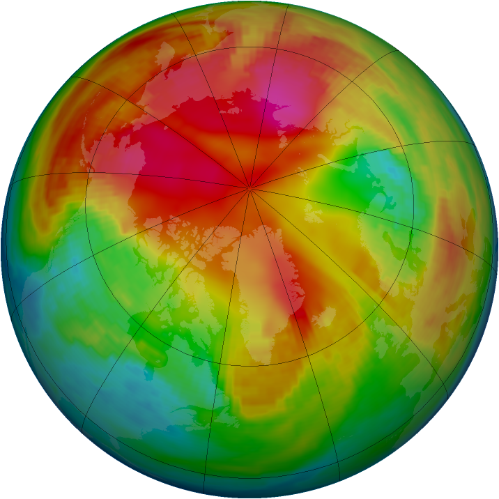 Arctic ozone map for 04 February 1991